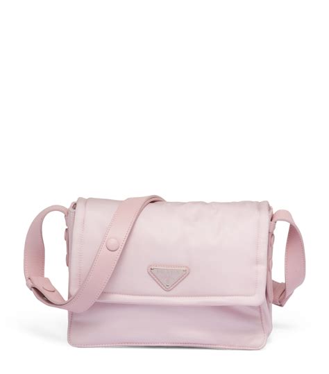 prada pink nylon shoulder bag|Prada padded nylon shoulder bag.